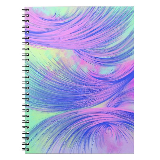 Carnet Elégante Peau Abstraite violet bleu (Devant)