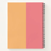 Carnet Elégante Pêche et colorbloc orange (Dos)