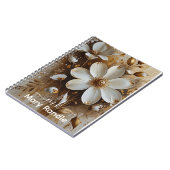 Carnet Elégante peinture Abstraite à l'huile florale avec (Côté gauche)