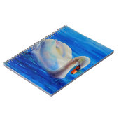 Carnet Elégante peinture d'aquarelle de cygne blanc (Côté gauche)