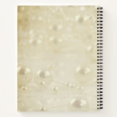 Carnet Elégante perles d'ivoire Mariage personnalisé Bell (Dos)