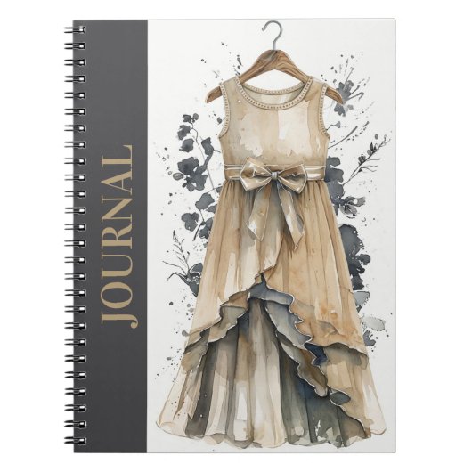 Carnet Élégante petite robe noire (LBD) Recette beige (Devant)