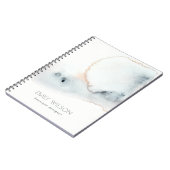 Carnet Elégante plage d'aquarelle bleu Aquarelle Aquarell (Côté gauche)