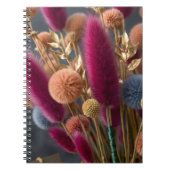 Carnet Élégante queue de lapin séchée et florale pom-pom  (Devant)