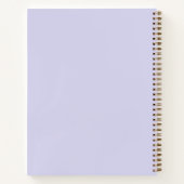 Carnet Élégante recette minimaliste violet clair (Dos)