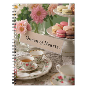 Carnet Élégante reine florale des coeurs