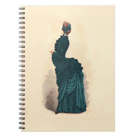 Carnet Élégante robe victorienne bleue (Devant)