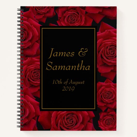 Carnet Élégante Rose rouge - Wedding planner (Devant)