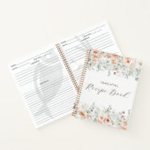 Carnet Elégante Rustique Floral Greenery Recette personna (Intérieur)