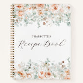 Carnet Elégante Rustique Floral Greenery Recette personna (Devant)