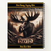 Carnet Élégante sculpture sur bois d'orignal (Dos)