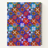 Carnet Elégante talavera mexicaine carrelage bleu violet  (Dos)