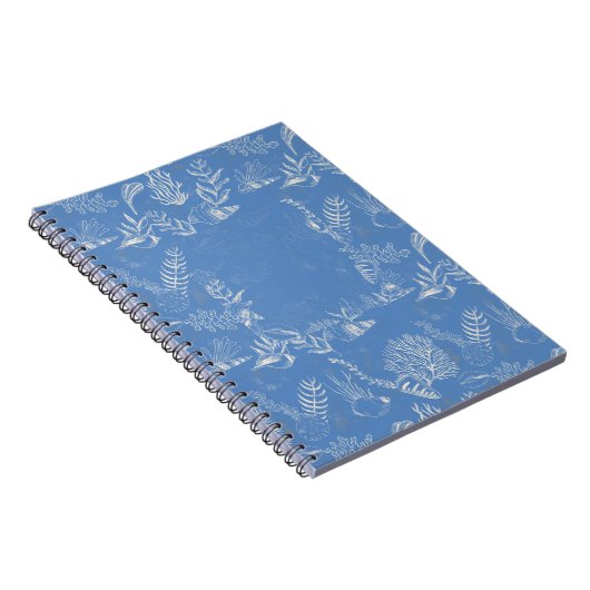 Carnet Élégante toile bleue océane (Côté Droit)