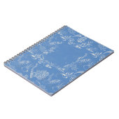 Carnet Élégante toile bleue océane (Côté gauche)