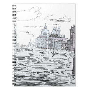 Carnet Elégante Venise Noir et Blanc