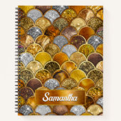 Carnet Élégantes échelles de sirène en or (Devant)