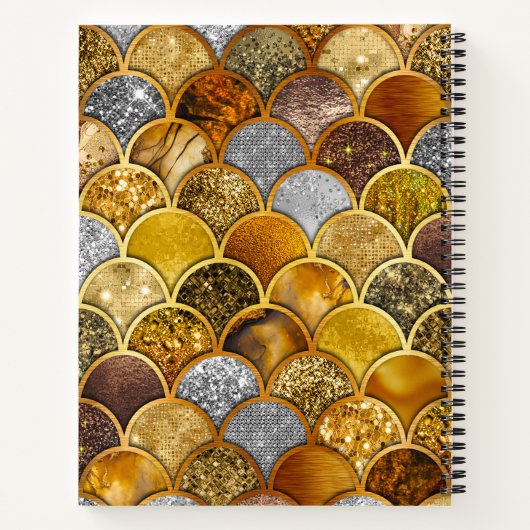 Carnet Élégantes échelles de sirène en or (Dos)