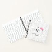 Carnet Élégantes lèvres roses manuscrites calligraphie de (Intérieur)