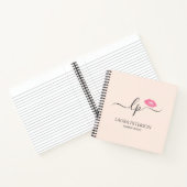Carnet Élégantes lèvres roses manuscrites calligraphie de (Intérieur)
