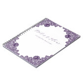 Carnet Élégantes notes et idées rustiques en dentelle flo (Côté gauche)