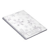 Carnet Élégants flocons blancs d'hiver (Côté Droit)