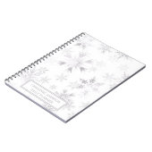 Carnet Élégants flocons blancs d'hiver (Côté gauche)