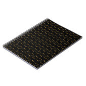 Carnet Élégants points dorés tourbillonnants sur fond noi (Côté gauche)