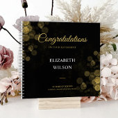 Carnet ElegantScript Retraite Party Gold Confetti Invité