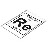Carnet Élément 075 - Re - rhénium (plein) (Côté gauche)