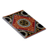 Carnet Elément baroque fleuri doré avec motif grec sur (Côté Droit)