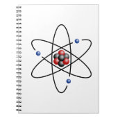 Carnet Élément chimique lithium Atom Numéro atomique 3 (Devant)