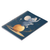 Carnet Élément de cirque scintillant sur un ballon doré A (Côté gauche)