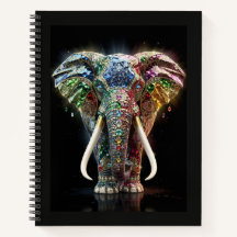 Élément de décoration murale éléphant chromatique 