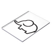 Carnet Élément de ligne stylisé éléphant (Côté gauche)
