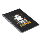 Carnet Élément de surprise de fantôme de design Halloween (Côté Droit)