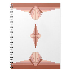 Carnet Éléments Art déco dans une palette d'or rose