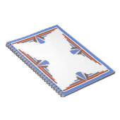 Carnet Éléments Art déco en or rose & bleu (Côté Droit)