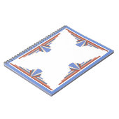 Carnet Éléments Art déco en or rose & bleu (Côté gauche)
