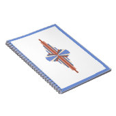 Carnet Éléments Art déco en or rose & bleu (Côté Droit)