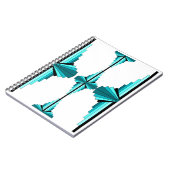 Carnet Éléments Art déco en vert turquoise (Côté gauche)