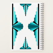 Carnet Éléments Art déco en vert turquoise (Verso)