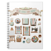 Carnet Éléments d'arts, d'artisanat et de couture mignons (Devant)