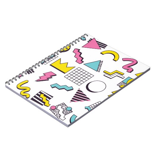 Carnet Éléments de conception Pop Memphis des années 90  (Côté gauche)