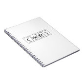 Carnet Éléments de mots de Tableau périodique de chimie (Côté Droit)