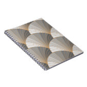 Carnet Eléments gris avec contour doré. motif sans soudur (Côté Droit)