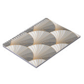 Carnet Eléments gris avec contour doré. motif sans soudur (Côté gauche)