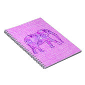 Carnet Éléphale tourbillon fractal - violet et orchidée (Côté Droit)