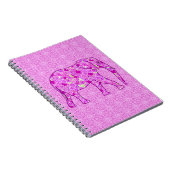 Carnet Eléphant à fleurs - orchidée et magenta (Côté Droit)