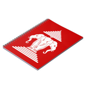 Carnet Éléphant à trois têtes Erawan Drapeau Lao / Laotie