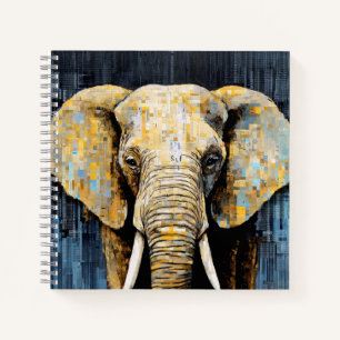Carnet Eléphant Animal Art Décor Peinture Mosaïque